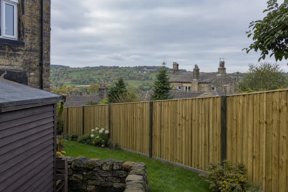 Garden fencing in Almondbury, Huddersfield
