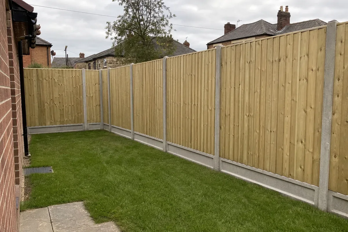 Garden fencing at a Huddersfield residential property