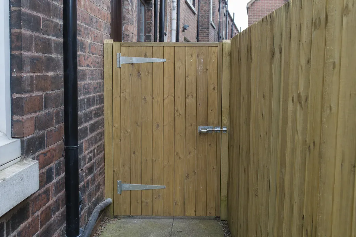 Wooden garden gate fitted in Huddersfield